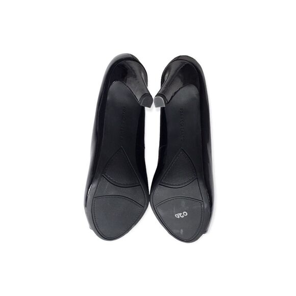 🆕Franco Sarto Black Open Toe Patent Leather High Heels - Picture 7 of 8